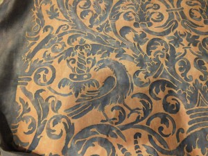 Facing side of my Fortuny fabric