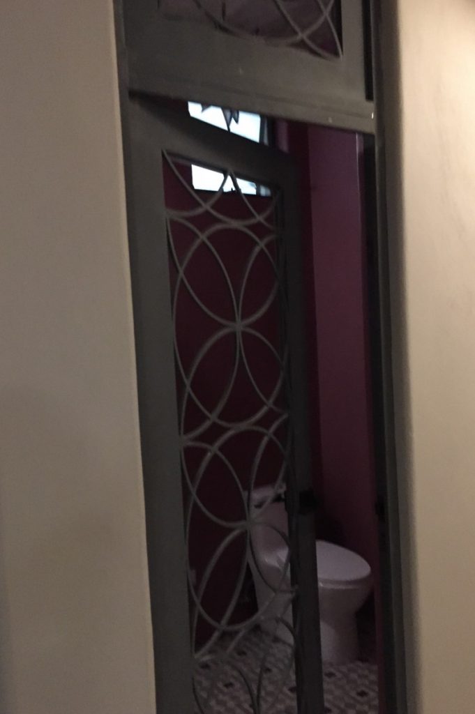Just about anything can be made in México. For example, this iron door was custom designed by Que. The frosted glass has yet to be installed.