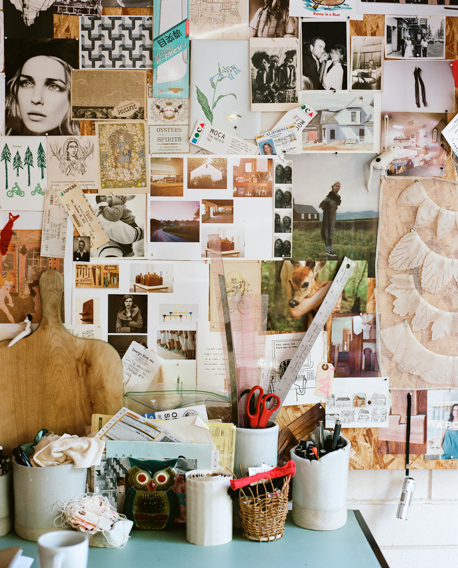 Freunde von Freunden's profile of <a href="http://www.freundevonfreunden.com/interviews/tracy-wilkinson/" target="_blank" rel="noopener">Tracy Wilkinson</a> included this photo of her inspiration board. (Photo: Brian W. Ferry)