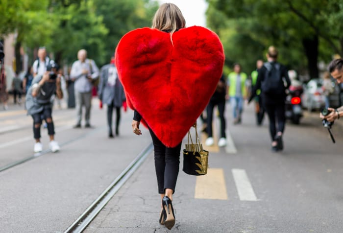The Saint Laurent Heart Coat by Hedi Slimane. (Photo: Christian Vierig/Getty Images)