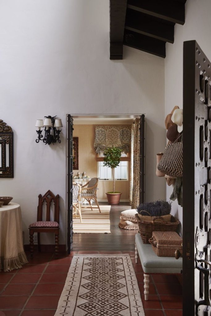 The entry of Noel's 1920's Spanish Colonial home. (Photo: Amy Neusinger)