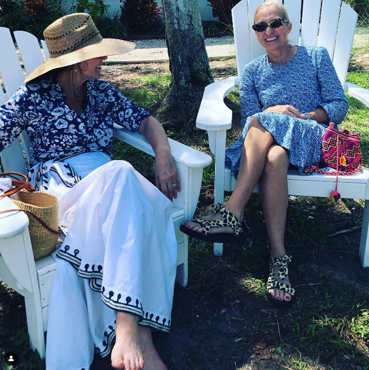 Annetta Igou and Clair McCorkle enjoying the beauty of Cabbage Key.
