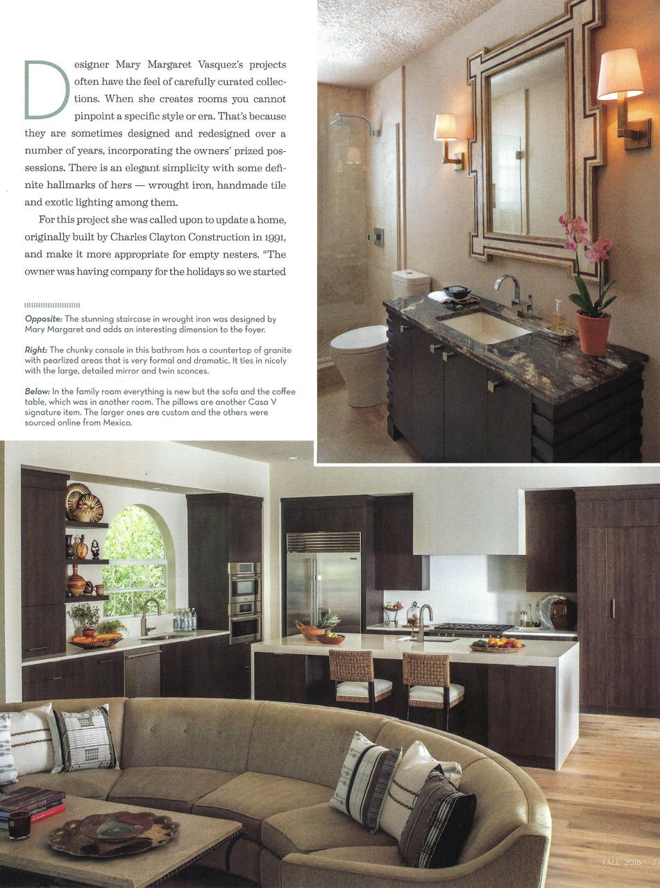 Redesigned and Redefined article - page 2 - a redesign by interior designer Mary Margaret Vasquez - contemporary livingroom and kitchen - neutral colors