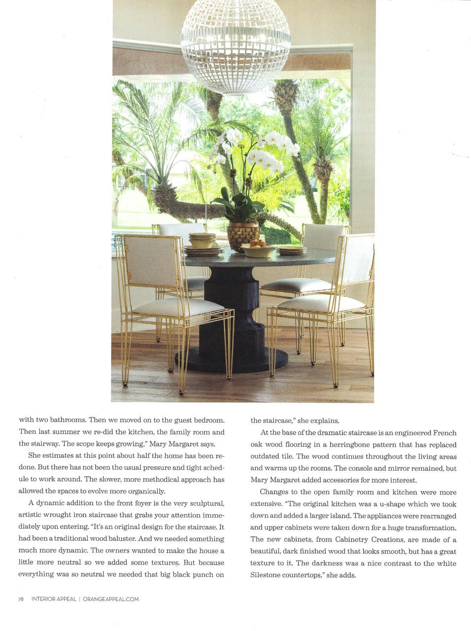Redesigned and Redefined article - page 1 - a redesign by interior designer Mary Margaret Vasquez - dining room with a Florida view - neutral colors