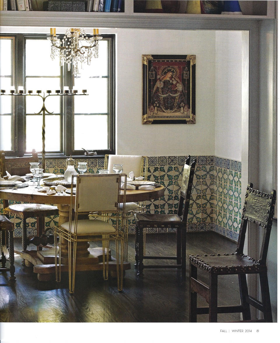 Unexpectedly Exotic article - page 4 - design by interior designer Mary Margaret Vasquez - dining and wall tiles
