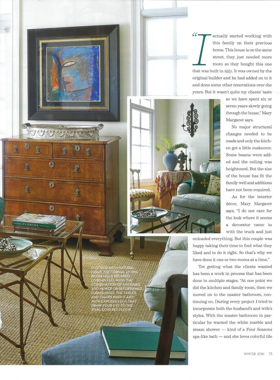 Timeless Appeal article - page 2 - by interior designer Mary Margaret Vasquez - livingroom