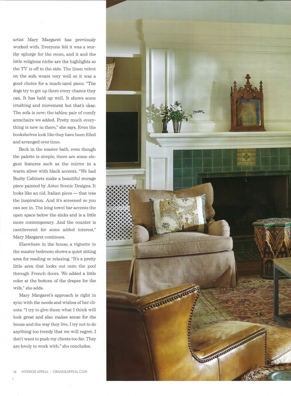 Timeless Appeal article - page 5 - by interior designer Mary Margaret Vasquez - livingroom