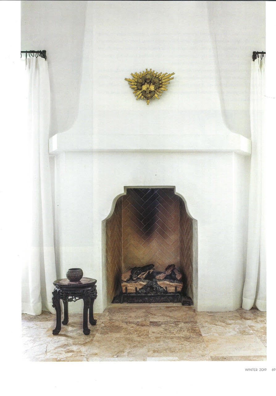 Clean & Classic article - page 2- design by interior designer Mary Margaret Vasquez - fireplace