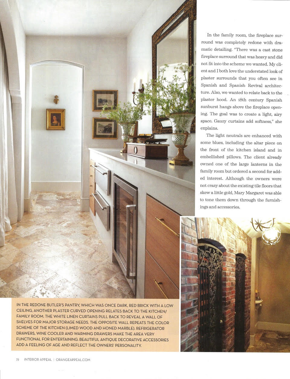 Clean & Classic article - page 4 - design by interior designer Mary Margaret Vasquez - butler's pantry