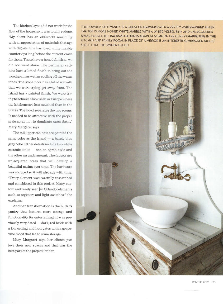 Clean & Classic article - page 6 - design by interior designer Mary Margaret Vasquez - bathroom